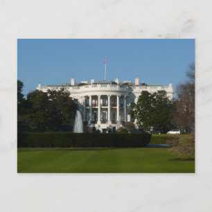 Cartão Postal De Festividades Casa Branca de Natal para as Férias Washington DC