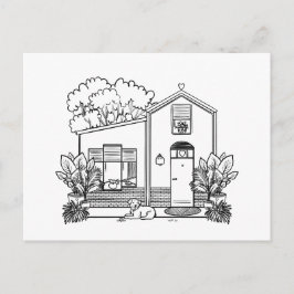 Cartão Postal De Festividades Casa de Agosto