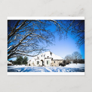 Cartão Postal De Festividades Casa de inverno
