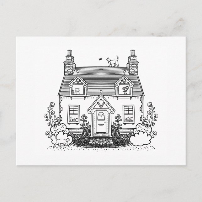 Cartão Postal De Festividades casa de junho (Frente)