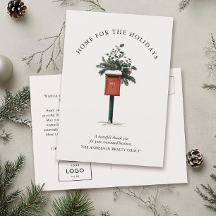 Cartão Postal De Festividades Casa Elegante para negócios imobiliários de feriad
