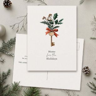 Cartão Postal De Festividades Casa Elegante para negócios imobiliários de feriad