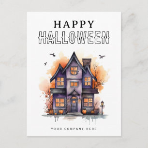 Cartão Postal De Festividades Casa Festiva Personalizada de Halloween Real Estat