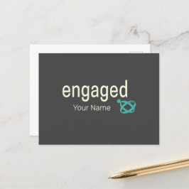 Cartão Postal De Festividades Casais de Anéis Envolvidos Festa de Solteiro ou Ca