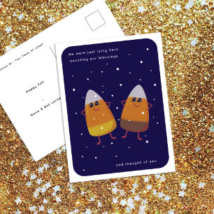 Cartão Postal De Festividades Casais de Bala de Milho Mista "Contando Bênçãos" O