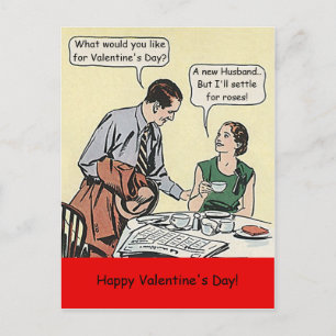 Cartão Postal De Festividades Casal cáustico de humor Dia de os namorados humor