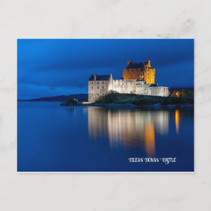 Cartão Postal De Festividades Castelo de Eilean Donan, Escócia