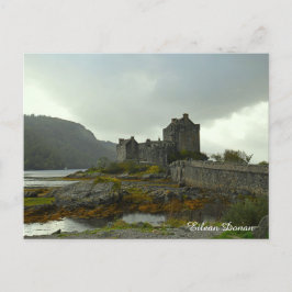 Cartão Postal De Festividades Castelo de Eilean Donan na Escócia