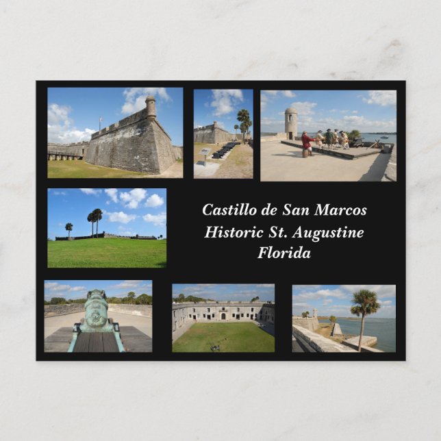 Cartão Postal De Festividades Castelo de San Marcos (Frente)