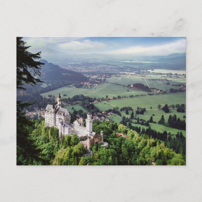Cartão Postal De Festividades Castelo Neuschwanstein (Frente)