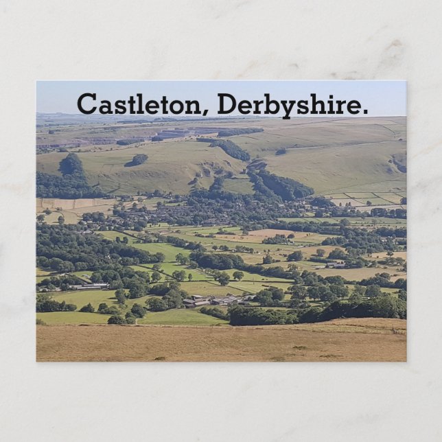 Cartão Postal De Festividades Castleton, Derbyshire. (Frente)