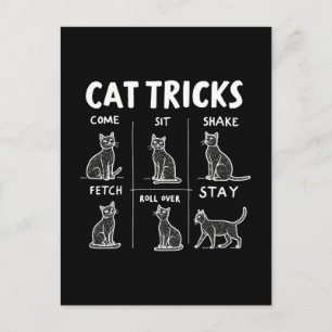 Cartão Postal De Festividades Cat Truks Purr-Fectly Hilarious Feline Fun