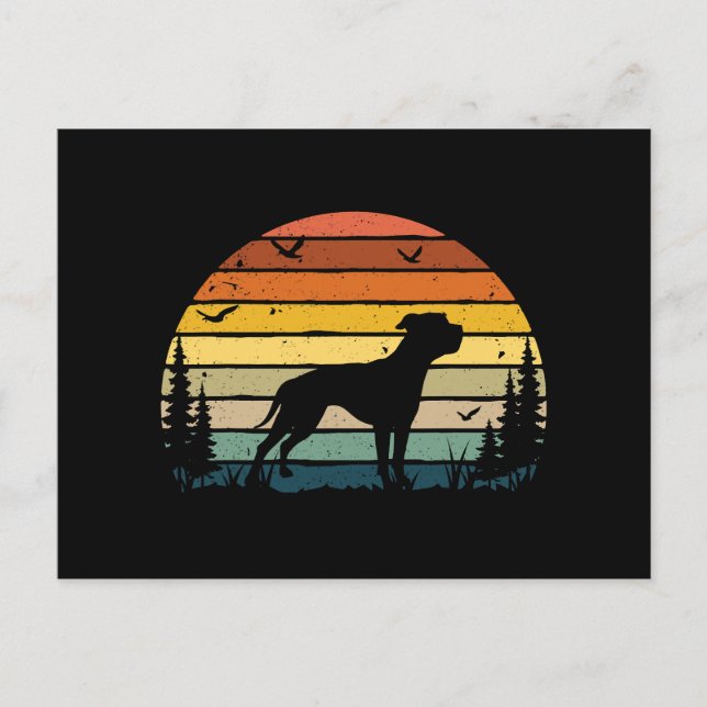 Cartão Postal De Festividades Catahoula Bulhdog Melhor Mãe Pai Cão (Frente)