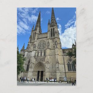 Cartão Postal De Festividades Catedral de Bordeaux, (Saint-André de Bordeaux) em