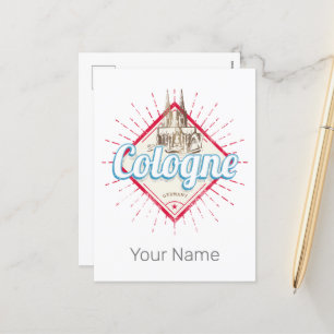 Cartão Postal De Festividades Catedral de Colônia, Alemanha