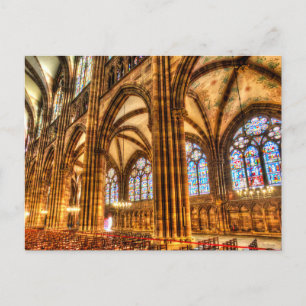Cartão Postal De Festividades Catedral de Vidro Estreito de Estrasburgo