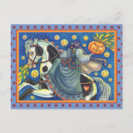 CARTÃO POSTAL DE FESTIVIDADES CAVALHEIRA SEM CABEÇA, SIDESADDADE EM HALLOWEEN PI