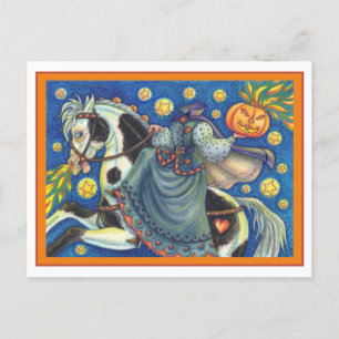 CARTÃO POSTAL DE FESTIVIDADES CAVALHEIRA SEM CABEÇA, SIDESADDADE EM HALLOWEEN PI