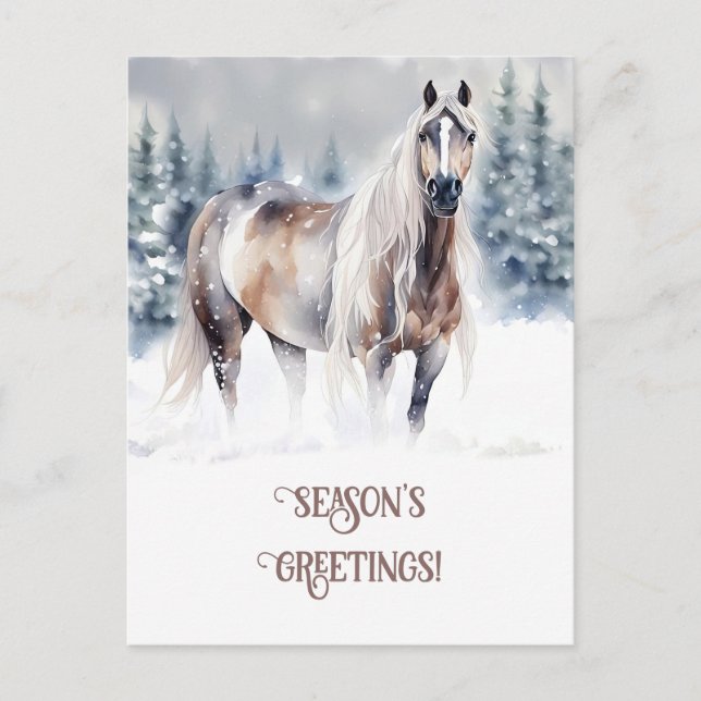 Cartão Postal De Festividades Cavalo de Saudação de Sena (Frente)