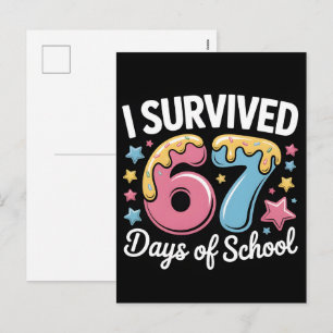 Cartão Postal De Festividades Celebração de 67 Dias de Escola Postcard 2025