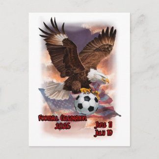 Cartão Postal De Festividades Celebração de Futebol 2026 em