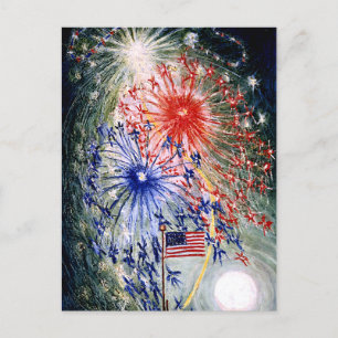 Cartão Postal De Festividades Celebração do 4 de julho