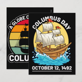 Cartão Postal De Festividades Celebração do Dia de Colombo: História, Tradições 