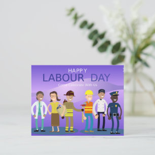 Cartão Postal De Festividades Celebração do Dia do Trabalho