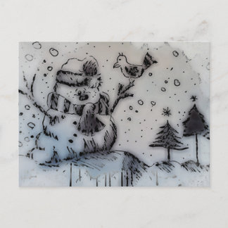 Cartão Postal De Festividades Celebrar o Natal com felicidade