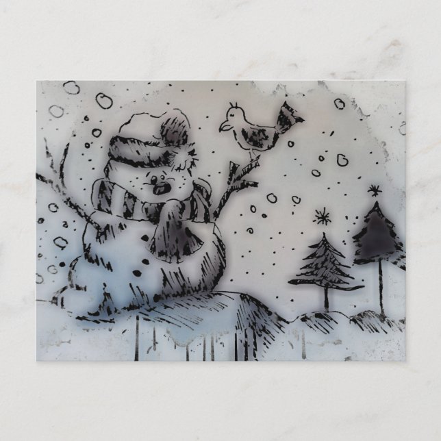 Cartão Postal De Festividades Celebrar o Natal com felicidade (Frente)