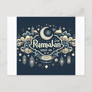 Cartão Postal De Festividades Celebrar Ramadã com Modo RamadãOn
