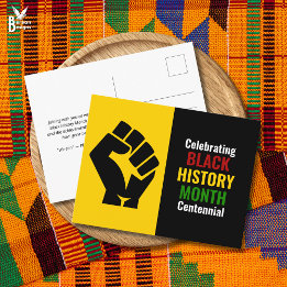 Cartão Postal De Festividades Celebrating Black History Month Centennial