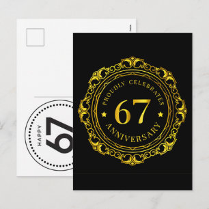 Cartão Postal De Festividades Celebre 67 Anos: Vovô Vovó Aniversário 2026