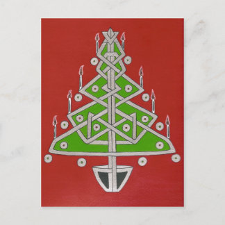 Cartão Postal De Festividades Celtic Christmas Tree