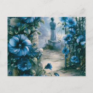 Cartão Postal De Festividades Cemitério Cemitério Azul Floral Belo Dia das Bruxa