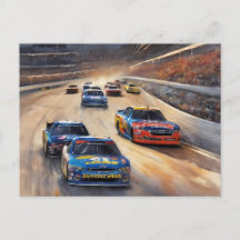 Cena Colorida de Corrida do Crepúsculo de Alta Vel