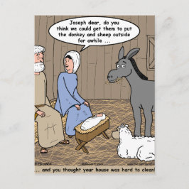 Cartão Postal De Festividades Cena da natividade do perigo do comedoiro