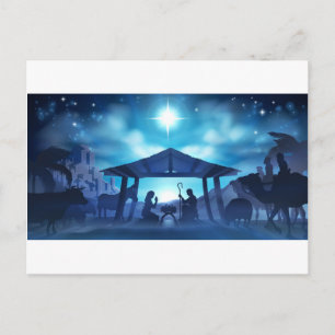 Cartão Postal De Festividades Cena de Natal da Natividade