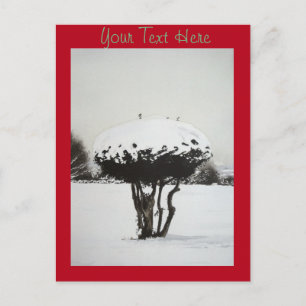 Cartão Postal De Festividades cena de neve sazonal no natal