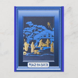 Cartão Postal De Festividades Cena do mangal azul