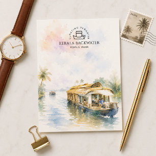 Cartão Postal De Festividades Cenário das águas interiores de Kerala Viagens B