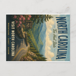 Cartão Postal De Festividades Cenário Vistoso da Estrada Panorâmica Blue Ridge n