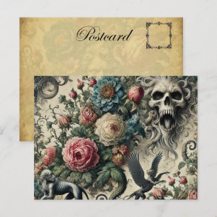 Cartão Postal De Festividades Chamada para a Galeria da Noite - Vitoriano Gótico