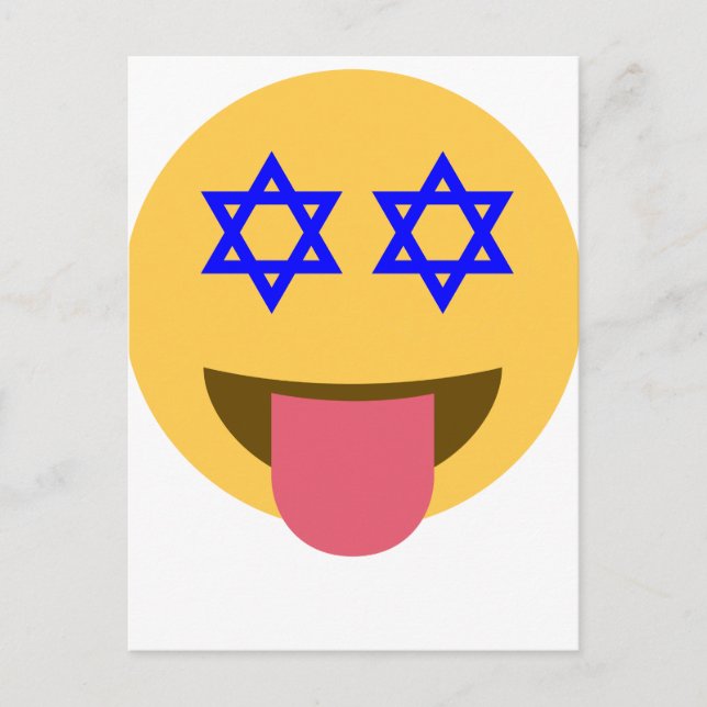 Cartão Postal De Festividades chanukkah hanukkah emoji (Frente)