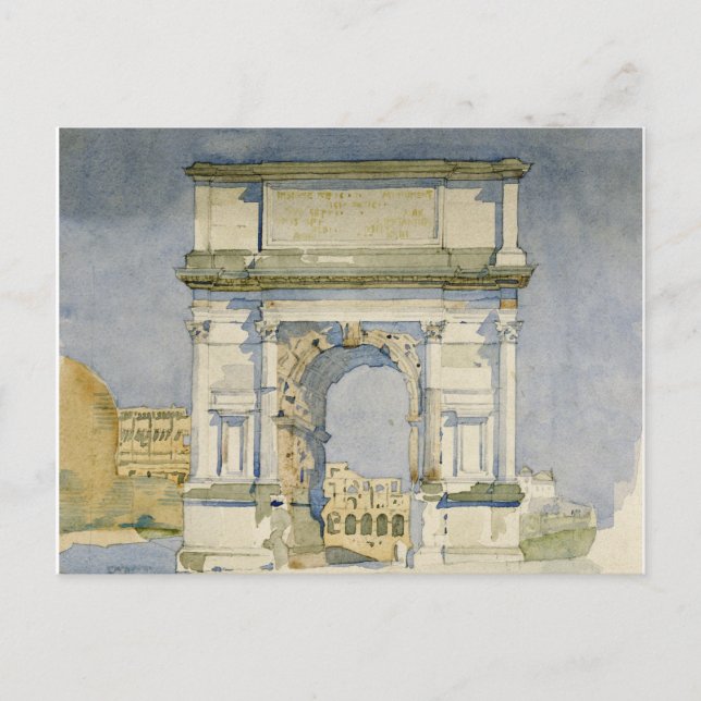 Cartão Postal De Festividades Charles Rennie Mackintosh - O Arco de Titus, Roma (Frente)