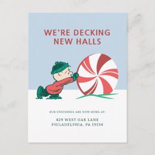 Cartão Postal De Festividades Charlie Brown   Entrando na Temporada de Férias