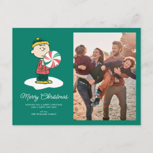 Cartão Postal De Festividades Charlie Brown Peppermint Candy