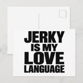 Cartão Postal De Festividades Charque É Minha Linguagem do Amor Camisa Divertida