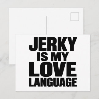 Cartão Postal De Festividades Charque É Minha Linguagem do Amor Camisa Divertida