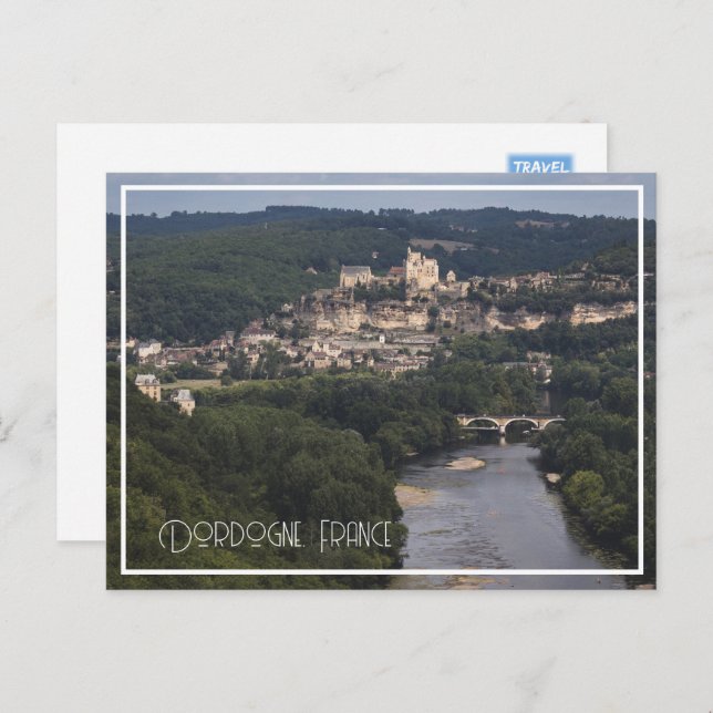 Cartão Postal De Festividades Château de Beynac, Dordogne, France (Frente/Verso)